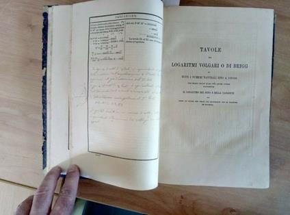 Manuale Logaritmico Trigonometrico 1887 Kohler - Rosenberg & Sellier - copertina