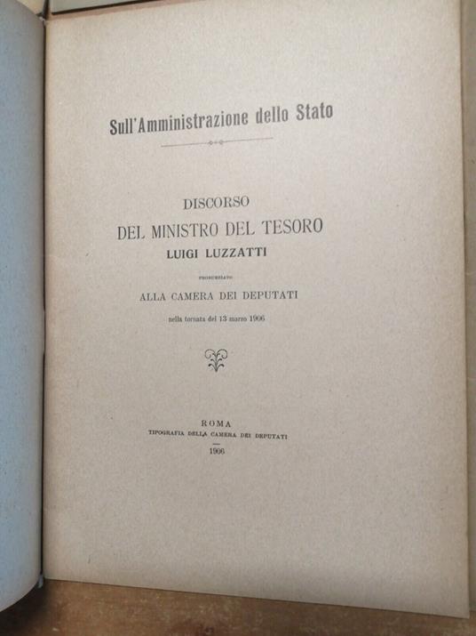 Luigi Luzzatti - Lotto 7 Fascicoli Con Scritti Dal 1899 Al 1922 Leggi Sotto - copertina