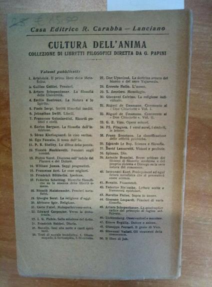 Edoardo Le Roy - Scienza E Filosofia 1913 Carabba - Cultura Dell'Anima - copertina