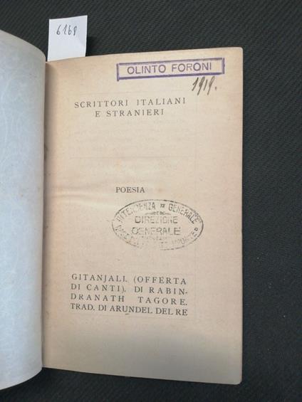 Rabindranath Tagore - Gitanjali - copertina