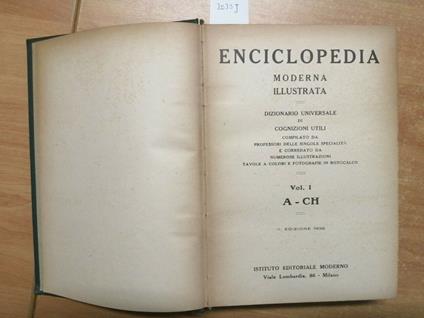 Enciclopedia Universale Moderna Illustrata 5 Volumi 1936 Ist.Edit. Moderno( - copertina