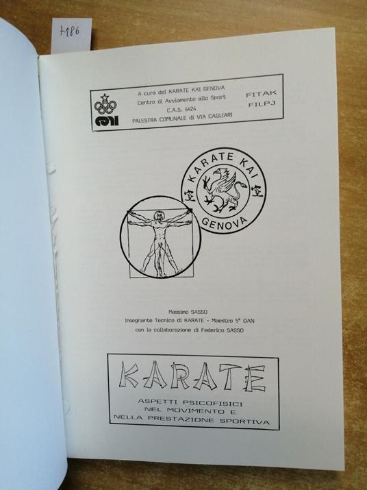 Massimo Sasso Karate Aspetti Psicofisici Nel Movimento 1992 Alkaest Genova - copertina
