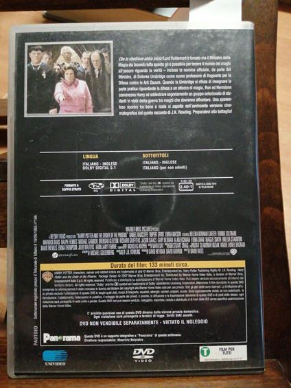 Harry Potter L'Ordine Della Fenice - Dvd - Panorama Mondadori - - copertina