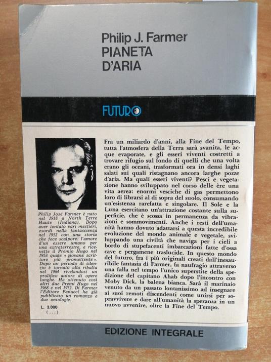 Philip J. Farmer - Pianeta D'Aria Collana Futuro Fanucci 1978 Fantascienza - Philip José Farmer - copertina