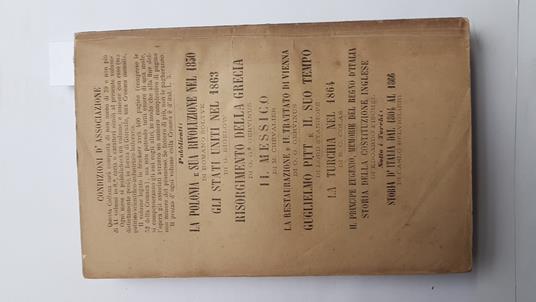 Storia Della Costituzione Inglese 2° Volume 1866 - Edoardo Fischel - copertina