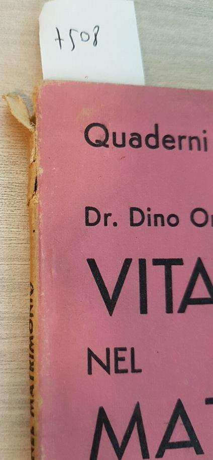 Vita Sessuale Nel Matrimonio - Dino Origlia - Paris - 1951 Sessualit - Dino Origlia - copertina