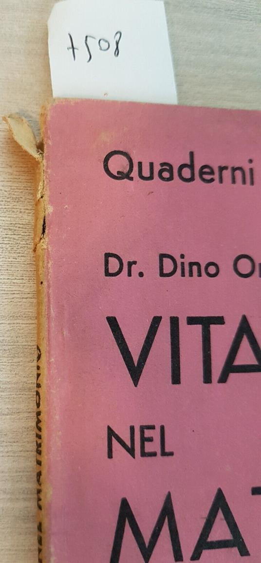 Vita Sessuale Nel Matrimonio - Dino Origlia - Paris - 1951 Sessualit - Dino Origlia - copertina