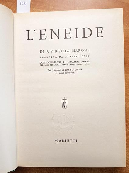 L' Eneide Di P. Virgilio Marone Trad. Annibal Caro 1967 Marietti Illustrato - Publio Virgilio Marone - copertina