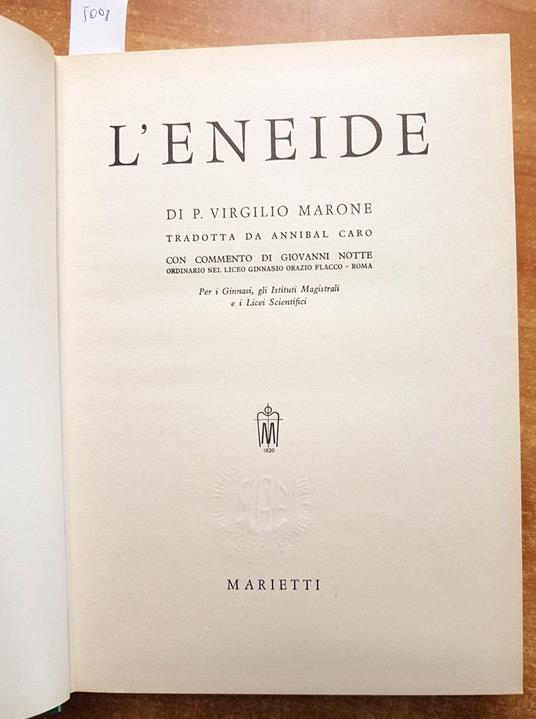 L' Eneide Di P. Virgilio Marone Trad. Annibal Caro 1967 Marietti Illustrato - Publio Virgilio Marone - copertina