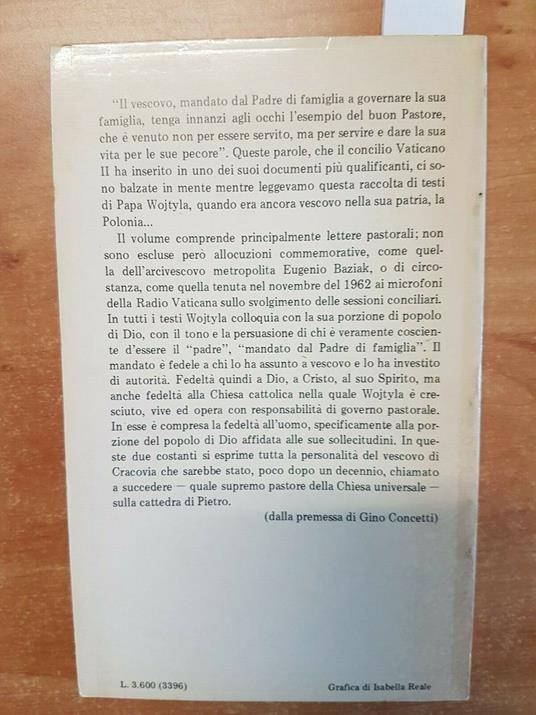 Wojtyla - Il Buon Pastore - Logos 1978 Biblioteca Universale Cristiana - Karol Woityla - copertina