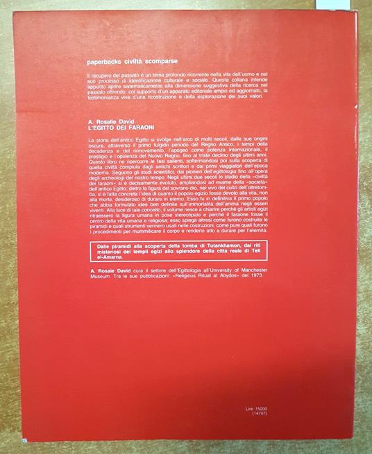 L' Egitto Dei Faraoni - Rosalie David - 1984 Newton Compton - Nilo Piramidi - Rosalie David - copertina