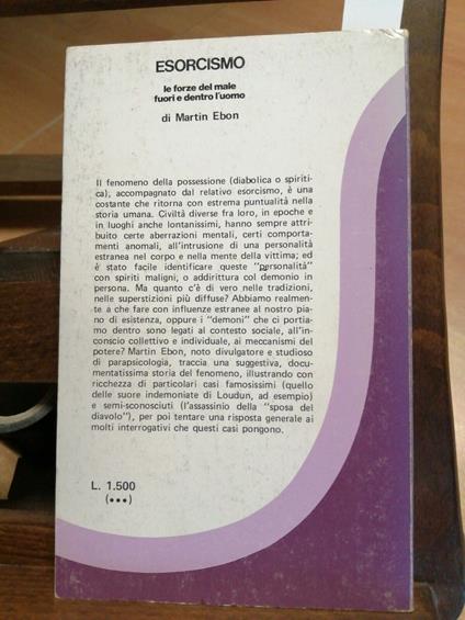 Esorcismo Le Forze Del Male Fuori E Dentro L'Uomo Martin Ebon 1976 Armenia - Martin Ebon - copertina