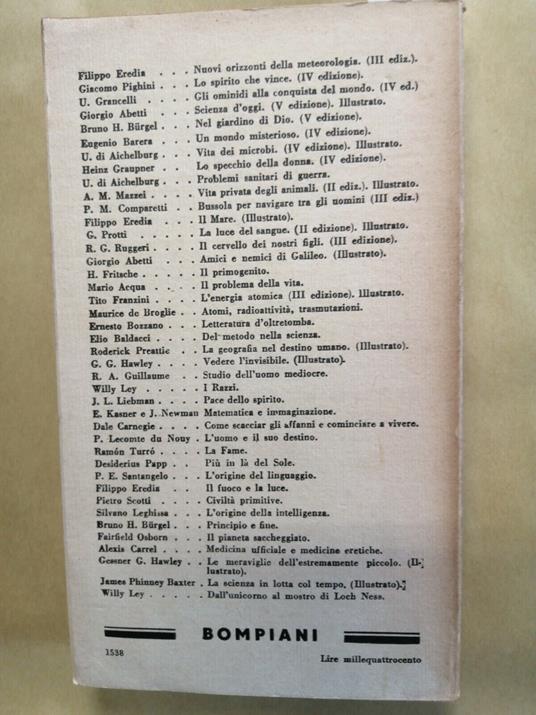 Tito Franzini - L'Energia Atomica - 1951 - Bompiani - Saggio Illustrato - Tito Franzini - copertina