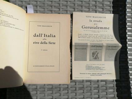 Dall'Italia Alle Rive Della Sirte 1958 Vito Magliocco(6363)Fascismo C - Vito Magliocco - copertina