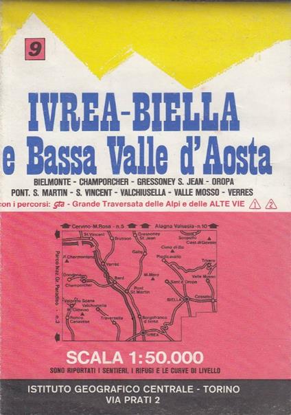 Ivrea-Biella E Bassa Valle D&Rsquoaosta Bielmonte-Champorcher - Gressoney S. Jean - Oropa Pont. S. Martin - S. Vincent-Valchiusella - Valle Mosso - Verres - copertina