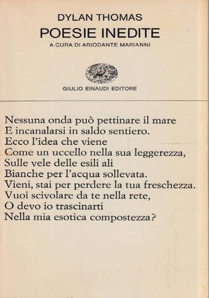 Poesie inedite - Dylan Thomas - copertina