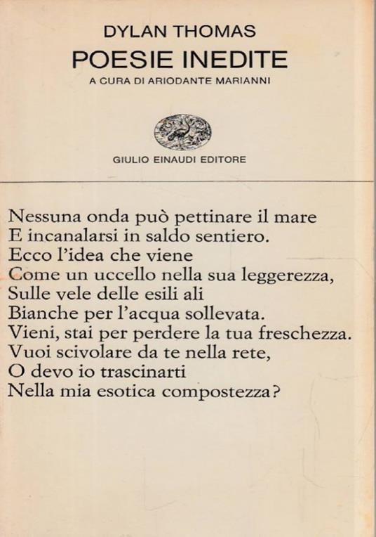 Poesie inedite - Dylan Thomas - copertina