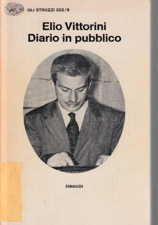 Diario in pubblico - Elio Vittorini - copertina