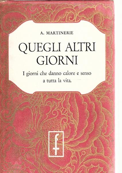 Quegli altri giorni - copertina