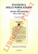 Statistica della popolazione dello Stato Pontificio dell’anno 1853