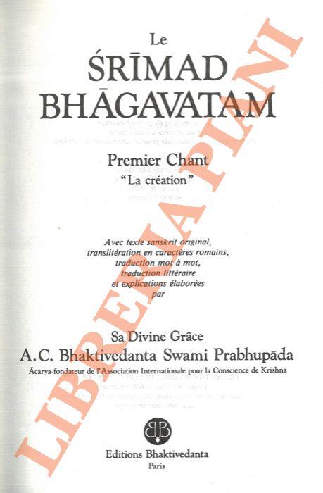 r mad Bh gavatam. Premier Chant - “La création” - copertina