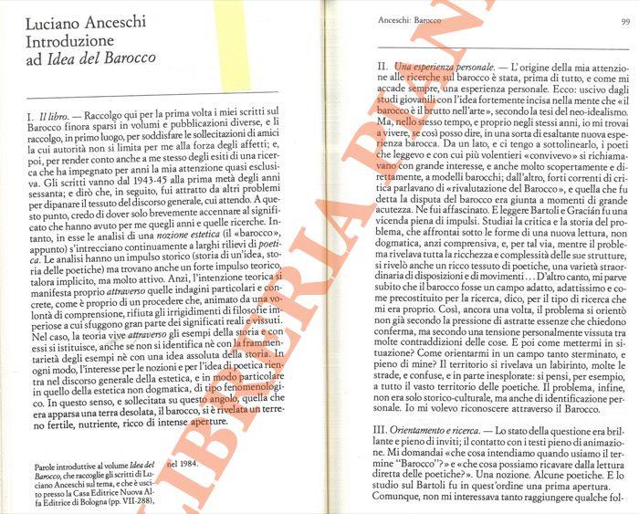 Introduzione ad Idea del Barocco