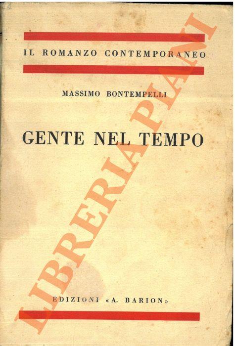 Gente nel tempo. - Massimo Bontempelli - copertina