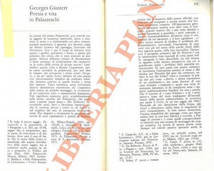 Poesia e vita in Palazzeschi - Georges Güntert - copertina