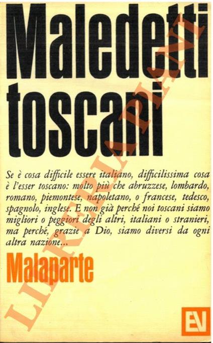Maledetti toscani. - Curzio Malaparte - copertina