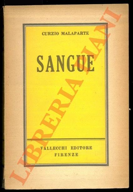 Sangue - Curzio Malaparte - copertina
