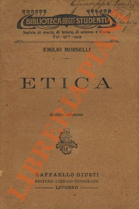 Etica - Emilio Morselli - copertina
