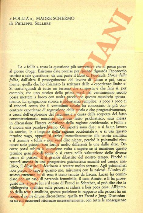 “Follia”, madre-schermo