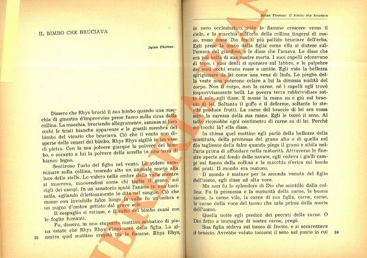 Il bimbo che bruciava - Dylan Thomas - copertina