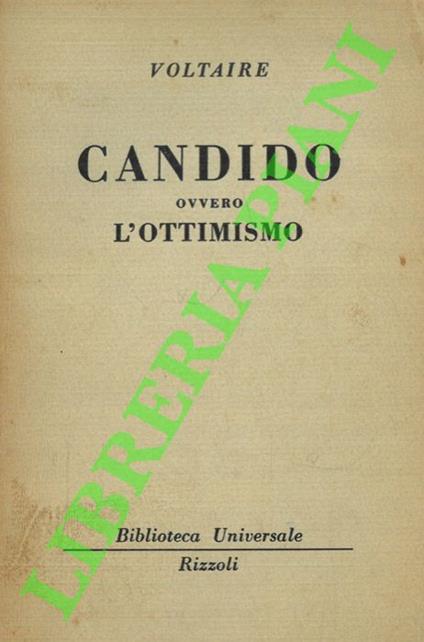 Candido ovvero l'ottimismo - Voltaire - copertina