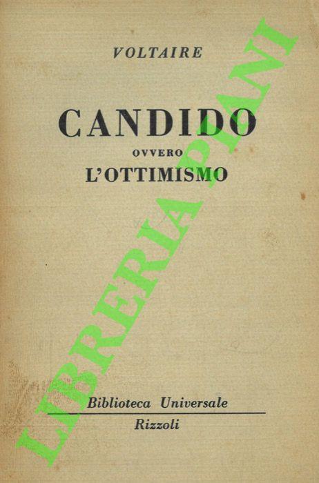 Candido ovvero l'ottimismo - Voltaire - copertina