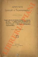 Saggio alterato di dialetto bolognese risalente al 1653. - L'antica Porta Guandalariadi Ravenna - Rassegna bibliografica toponomastica
