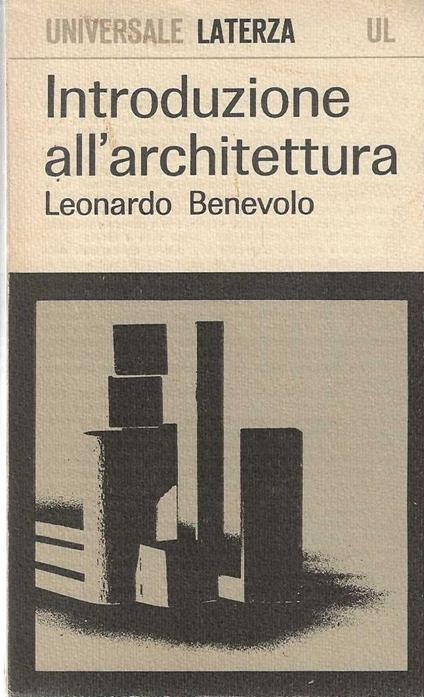 Introduzione all'architettura - Leonardo Benevolo - copertina