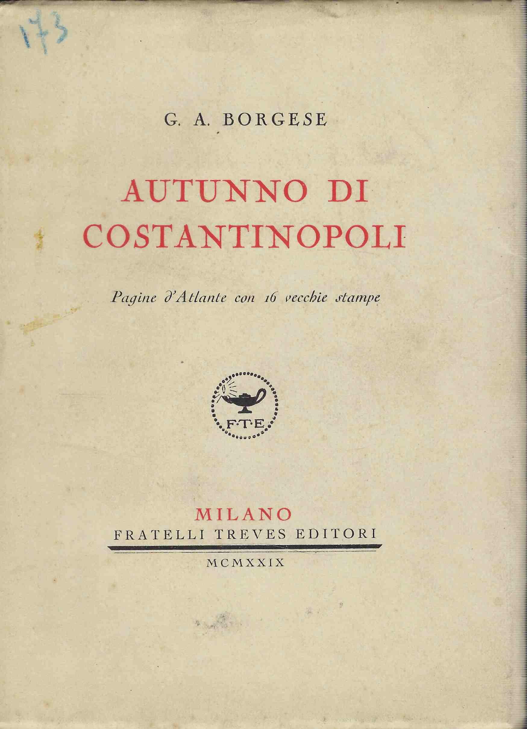 Autunno di Costantinopoli . Pagine d'atlante con 16 vecchie stampe