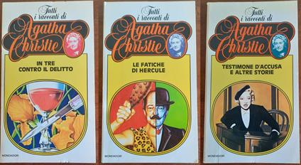 In tre contro il delitto - Le fatiche di Hercule - Testimone d’accusa e altre storie - 3 vol - Agatha Christie - copertina