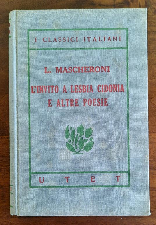 L’invito a Lesbia Cidonia e altre poesie - Lorenzo Mascheroni - copertina