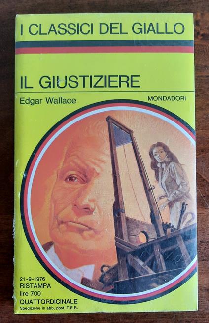 Il giustiziere - Edgar Wallace - copertina