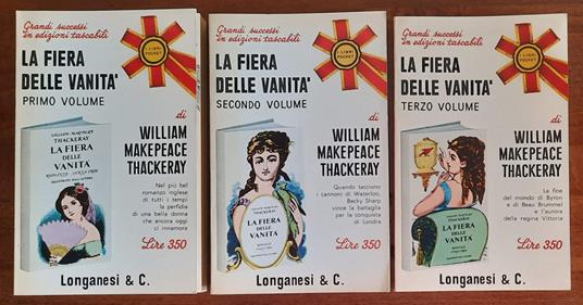 La fiera delle vanità - in 3 volumetti - William M. Thackeray - copertina