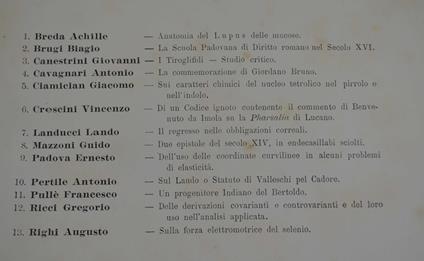 Studi editi dalla Università di Padova a commemorare l'ottavo centenario della Università di Bologna. Volume III - copertina