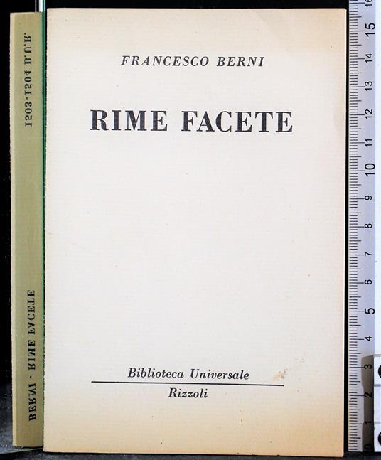 Rime facete - Francesco Berni - copertina