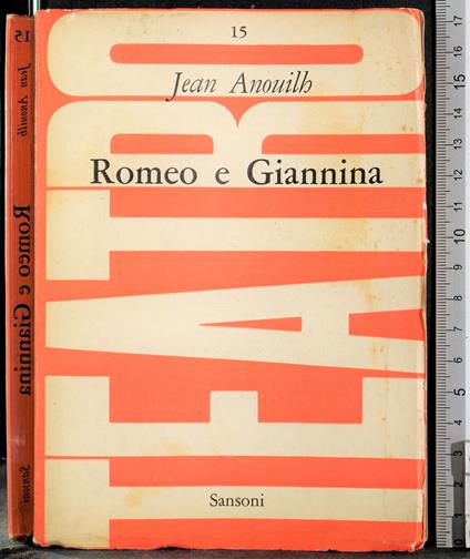 Romeo e Giannina - Jean Anouilh - copertina