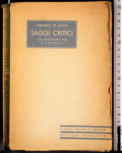 Saggi critici - Francesco De Sanctis - copertina