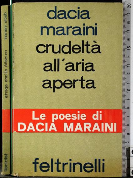 Crudeltà all'aria aperta - Dacia Maraini - copertina