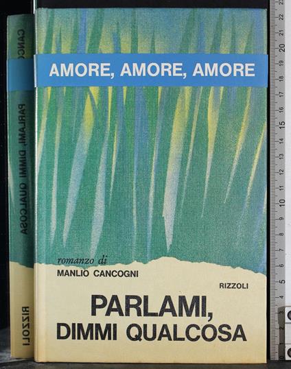 Parlami, dimmi qualcosa - Manlio Cancogni - copertina