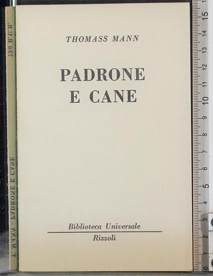 Padrone e cane - Thomas Mann - copertina