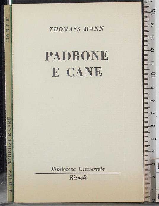 Padrone e cane - Thomas Mann - copertina